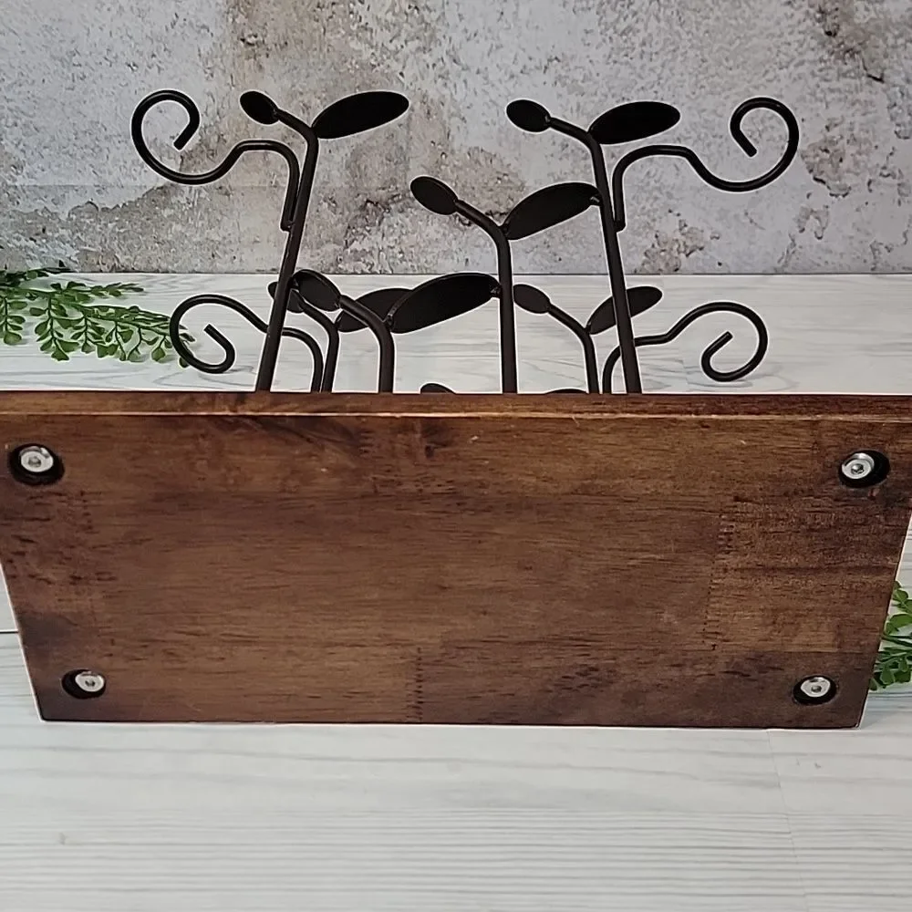 Wrought Iron Wine Rack Art Deco Style